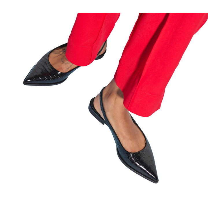 Marie Flat Slingback in Black