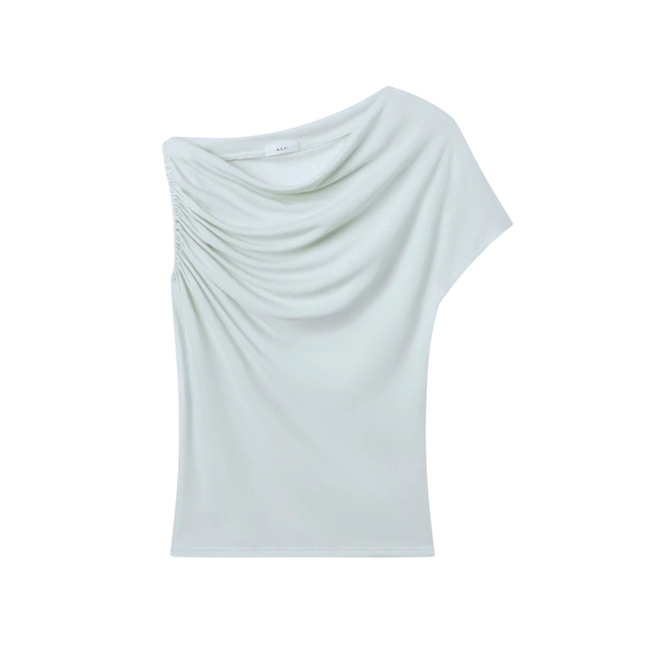 Halle One-Shoulder Tee in Mint