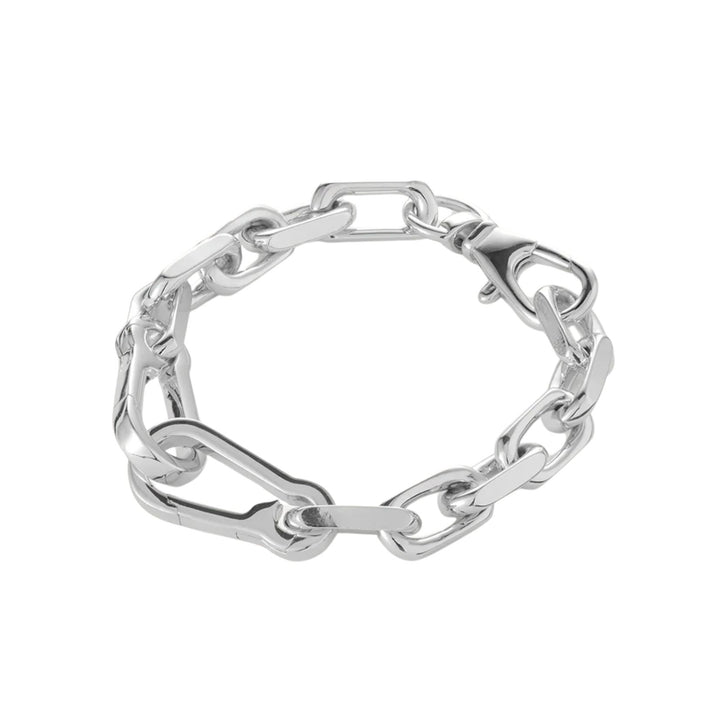 Padlock Heart Chain Bracelet - Silver
