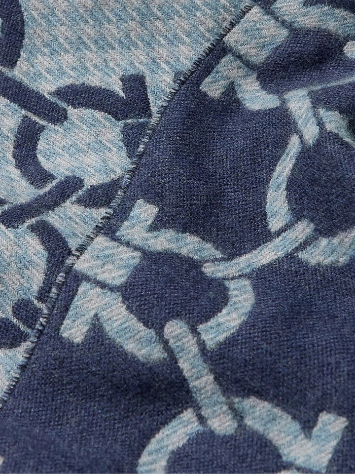 LOGHI E LETTERING SCARF - MARINE/AZZURO - NONE