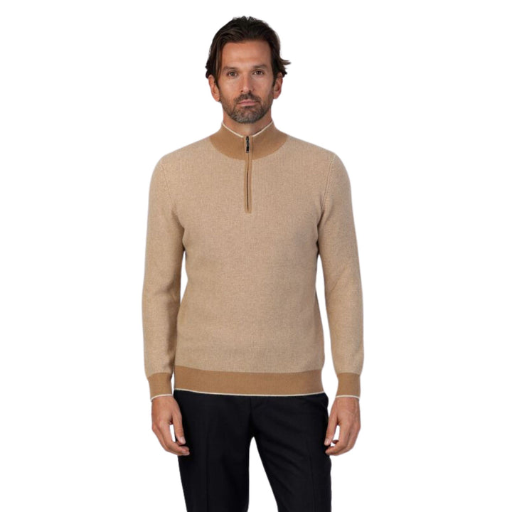 1/4 Zip Sweater - Camel