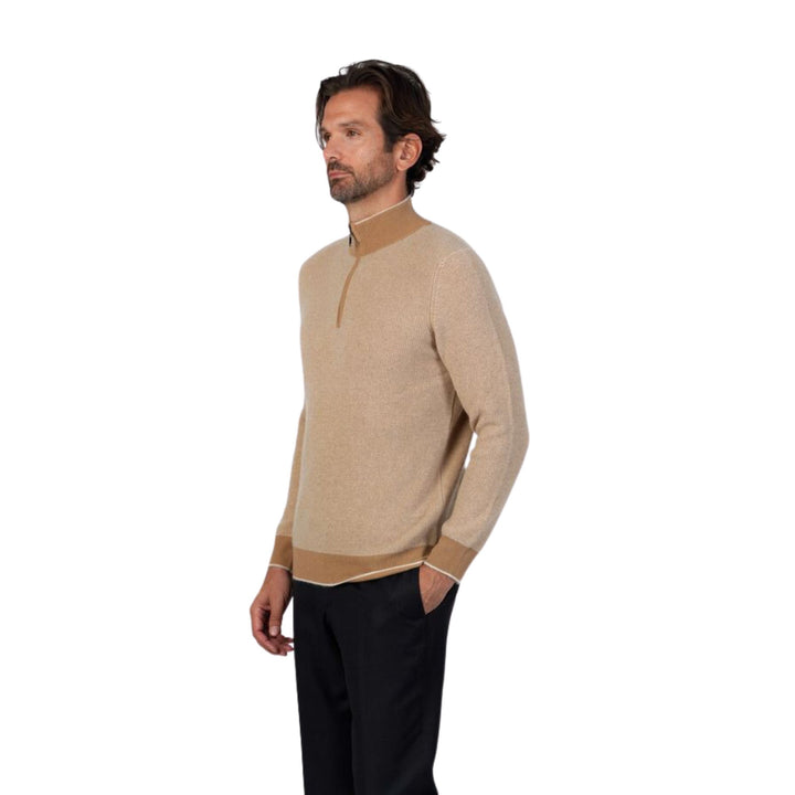 1/4 Zip Sweater - Camel
