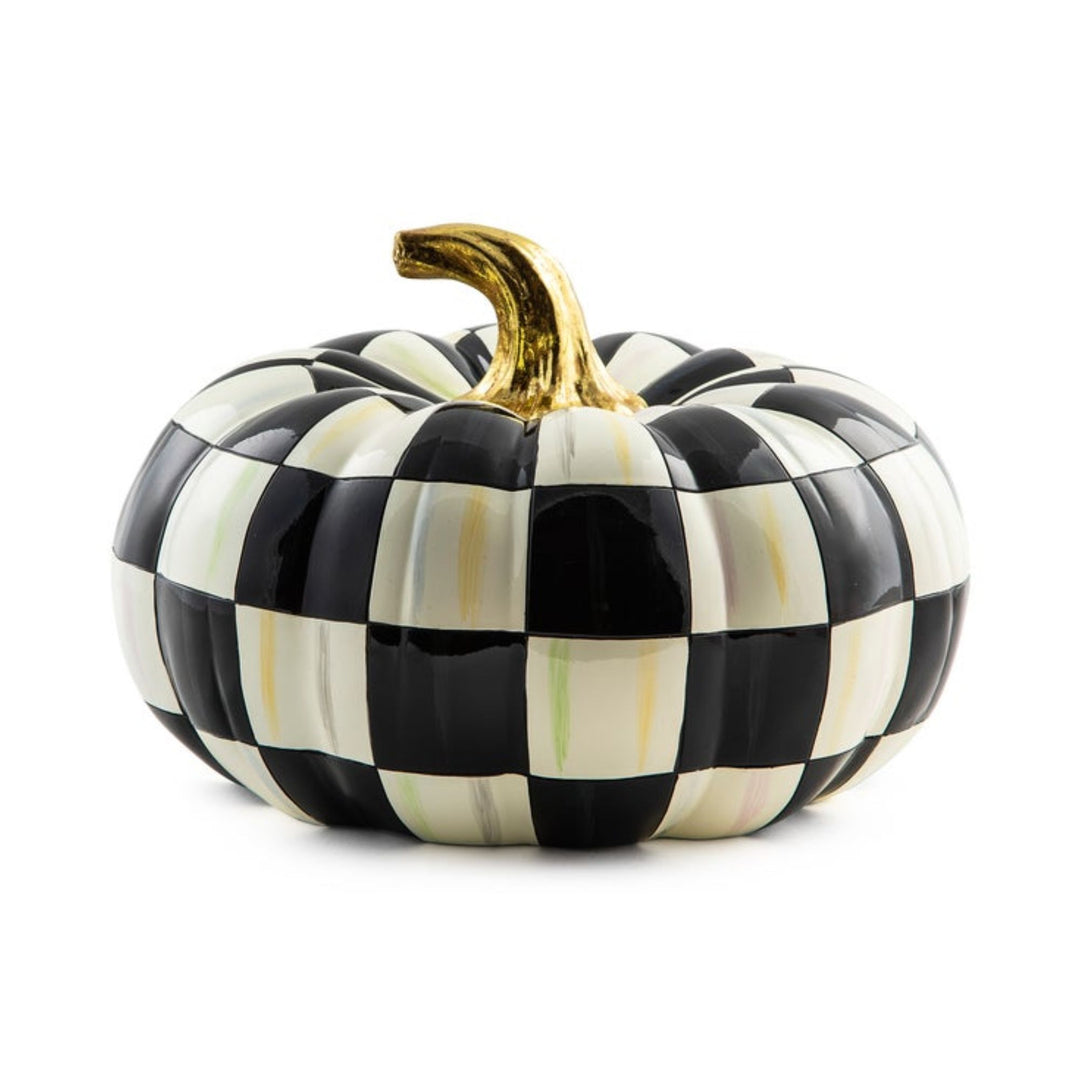 Courtly Check Squashed Glossy Pumpkin - Medium