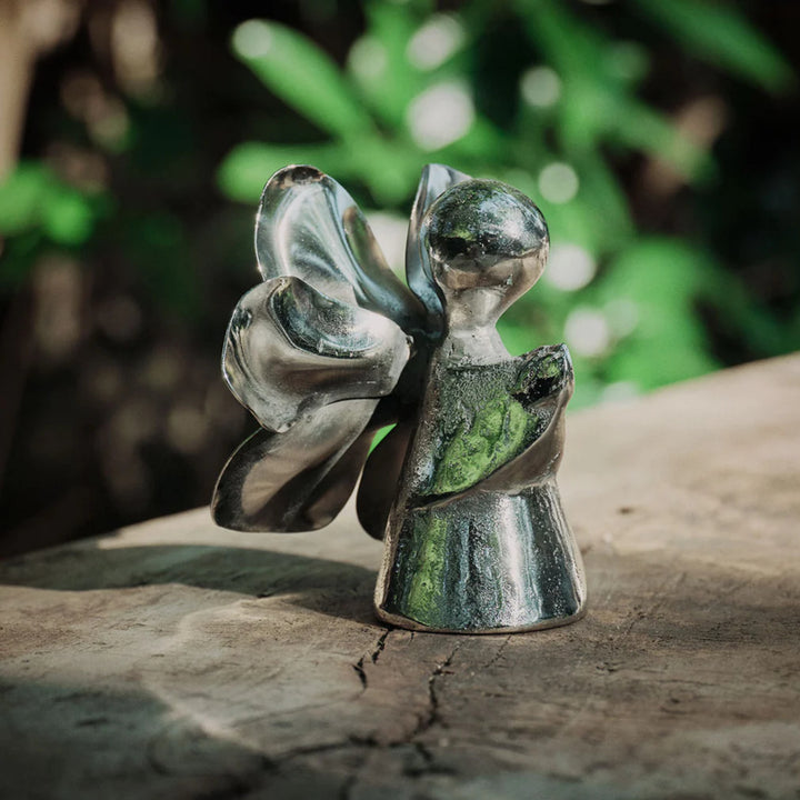 Nickel Florecita Angel w/ Rose
