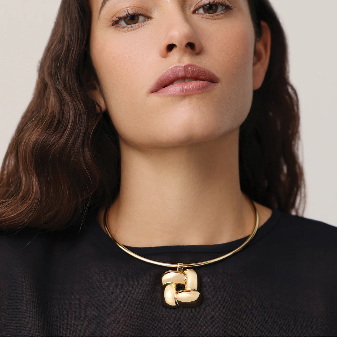 Woven Square Collar - Gold