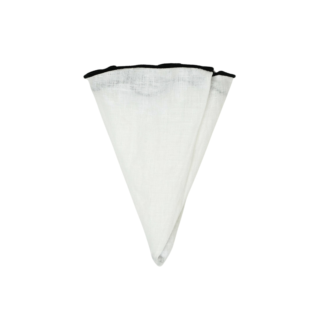 Pocket Circle in White with Black Trim