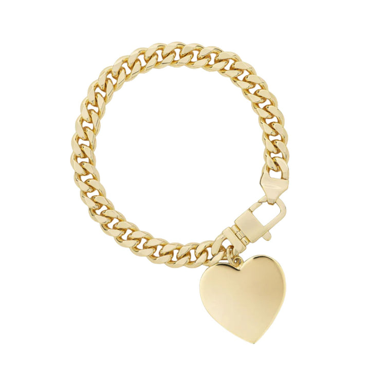 Julian XL Heart Cuban Chain Bracelet