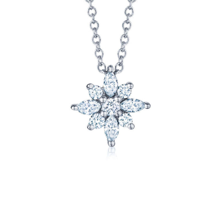 STAR PETITE DIAMOND WG PENDANT NECKLACE - 0.24CT