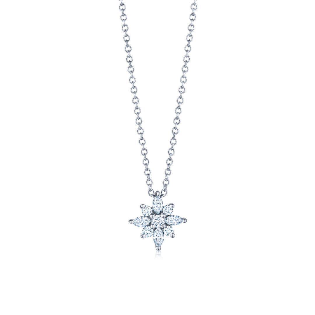 STAR PETITE DIAMOND WG PENDANT NECKLACE - 0.24CT
