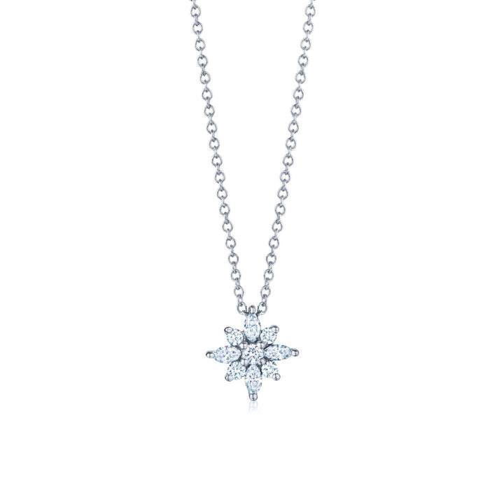 STAR PETITE DIAMOND WG PENDANT NECKLACE - 0.24CT