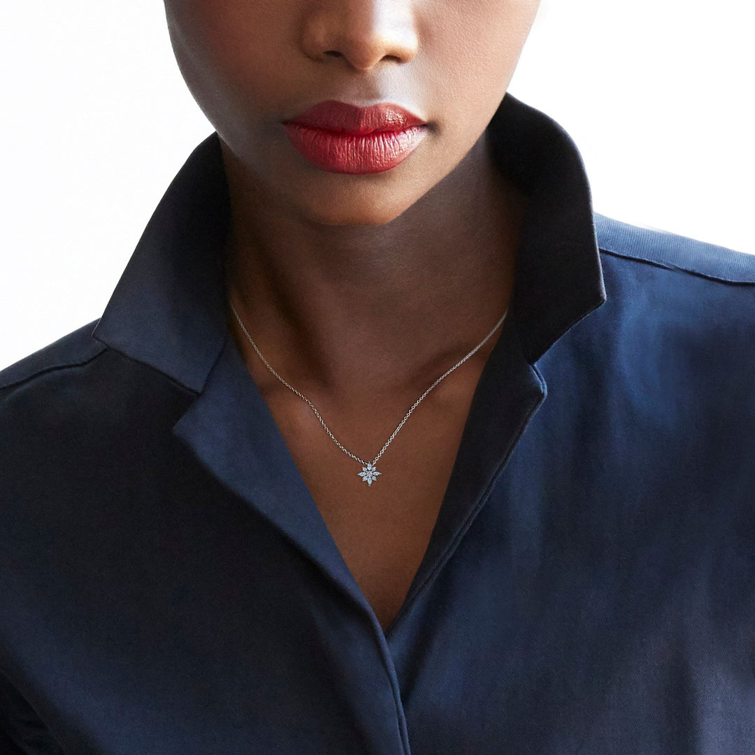 STAR PETITE DIAMOND WG PENDANT NECKLACE - 0.24CT