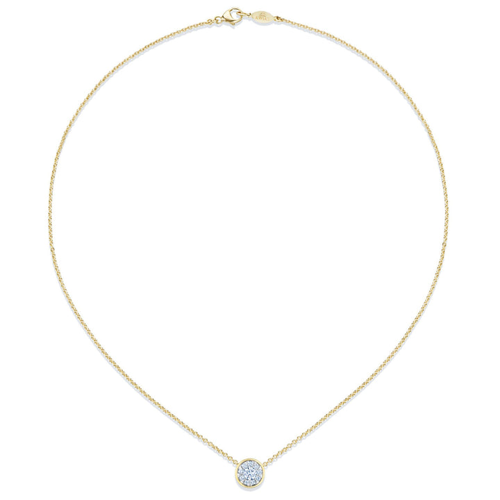 Sunburst Diamond 18KY Pendant Necklace - 0.50ct