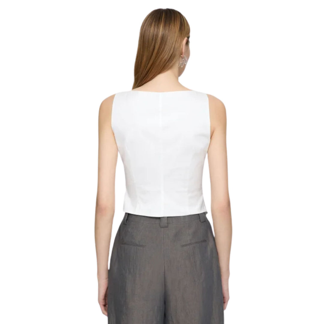 Sleeveless Wrap Front Top