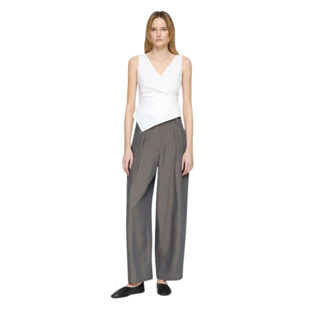 Sleeveless Wrap Front Top