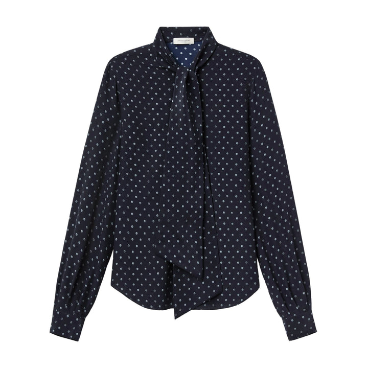 Blouse with Tie Neck