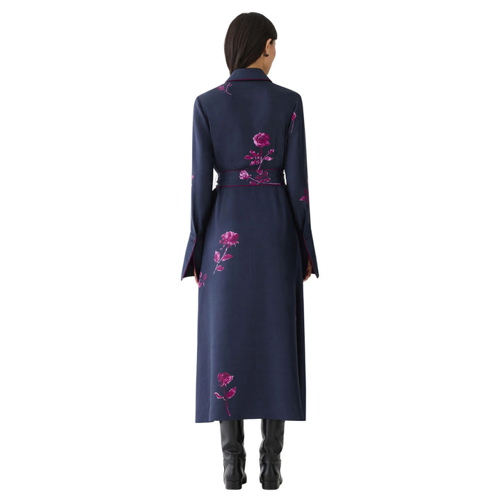 Hidden Closure Shirtdress with Self Belt