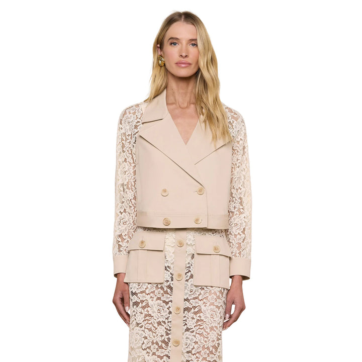 Novelle Lace Slv Trench