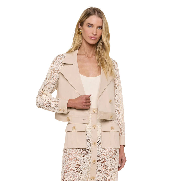 Novelle Lace Slv Trench