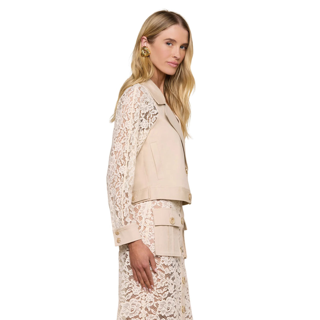 Novelle Lace Slv Trench