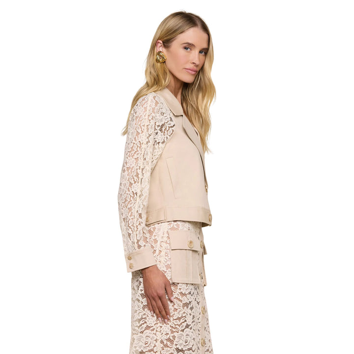 Novelle Lace Slv Trench