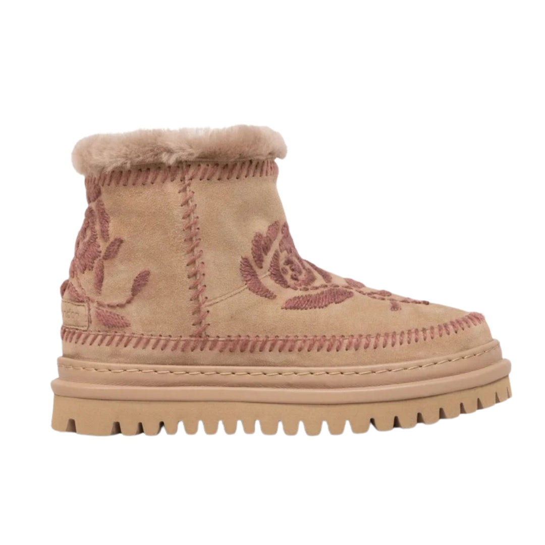 Rose Biscotti Suede Hemp Ankle Boot