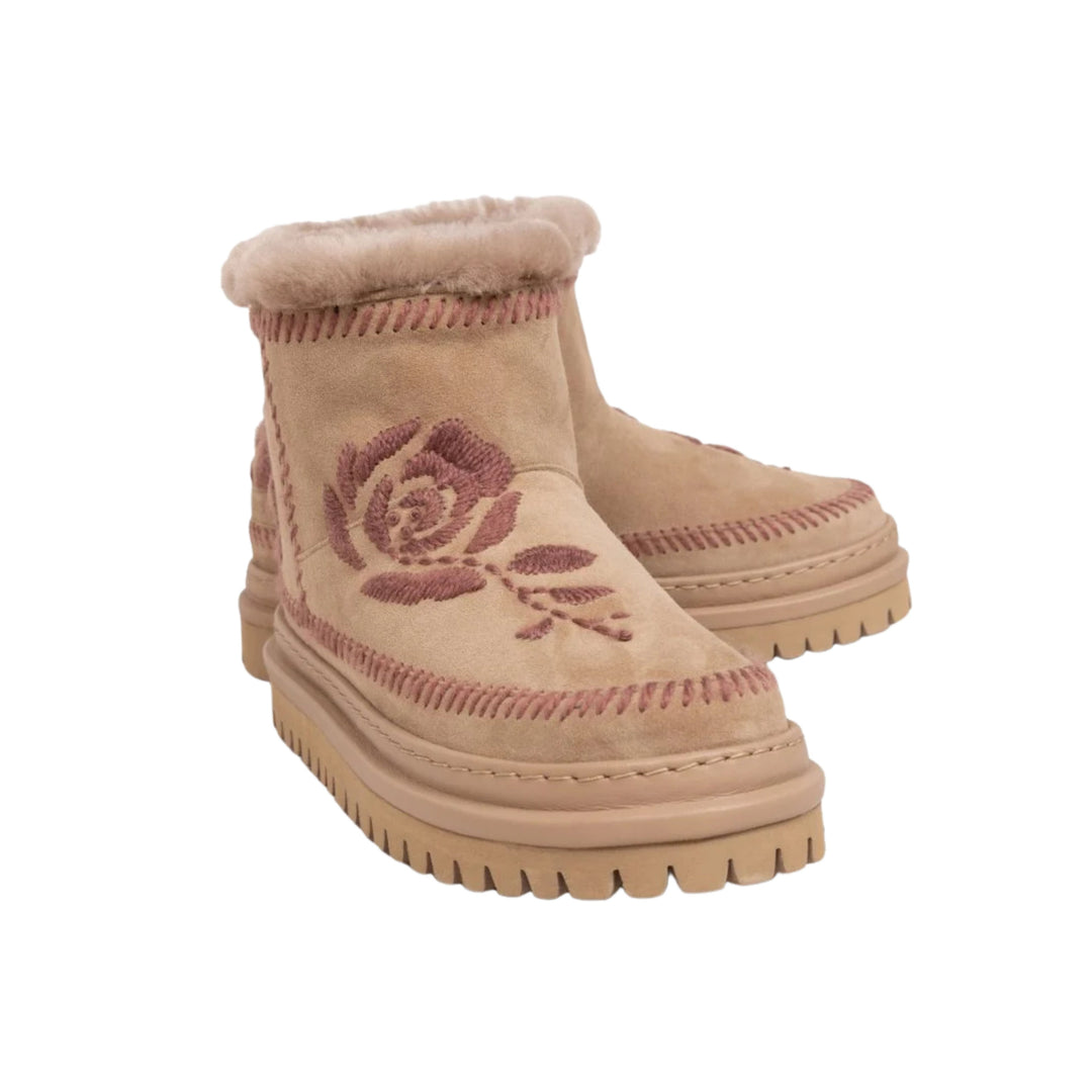 Rose Biscotti Suede Hemp Ankle Boot