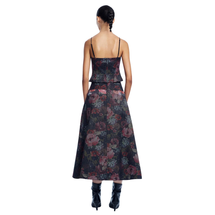 Floral Denim Bustier