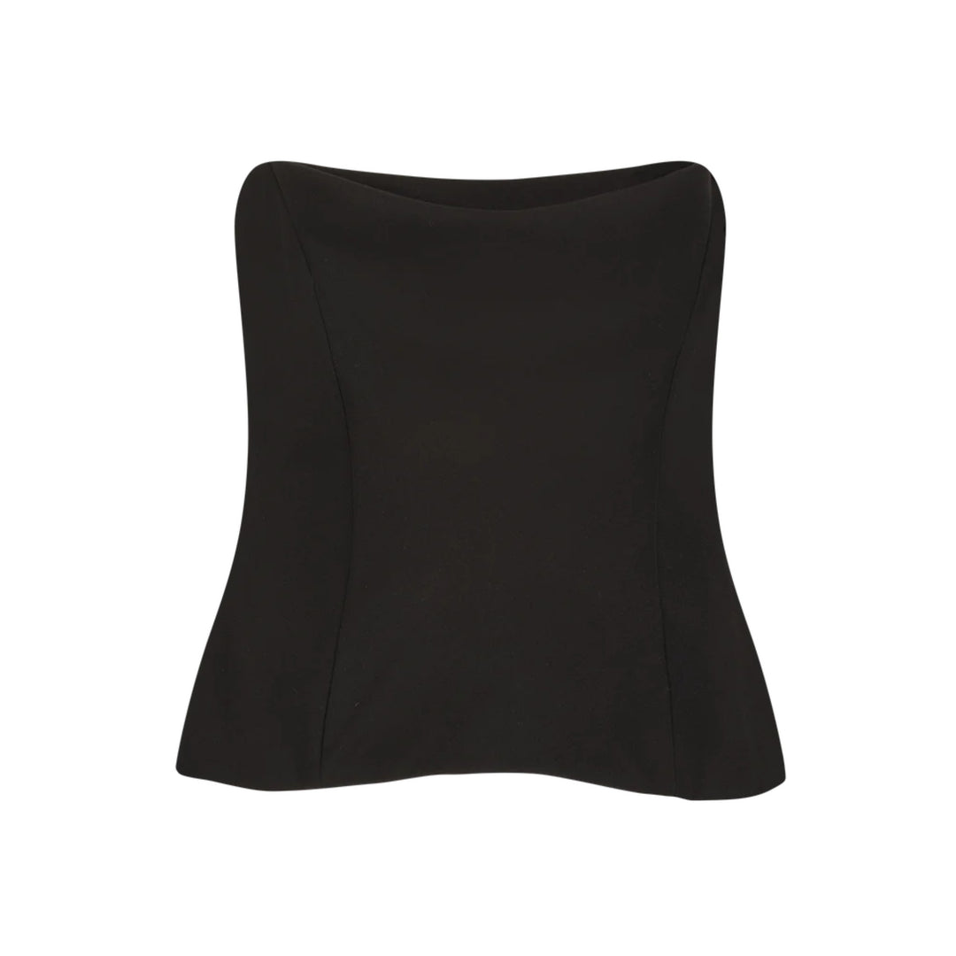 Fluid Crepe Draped Bustier