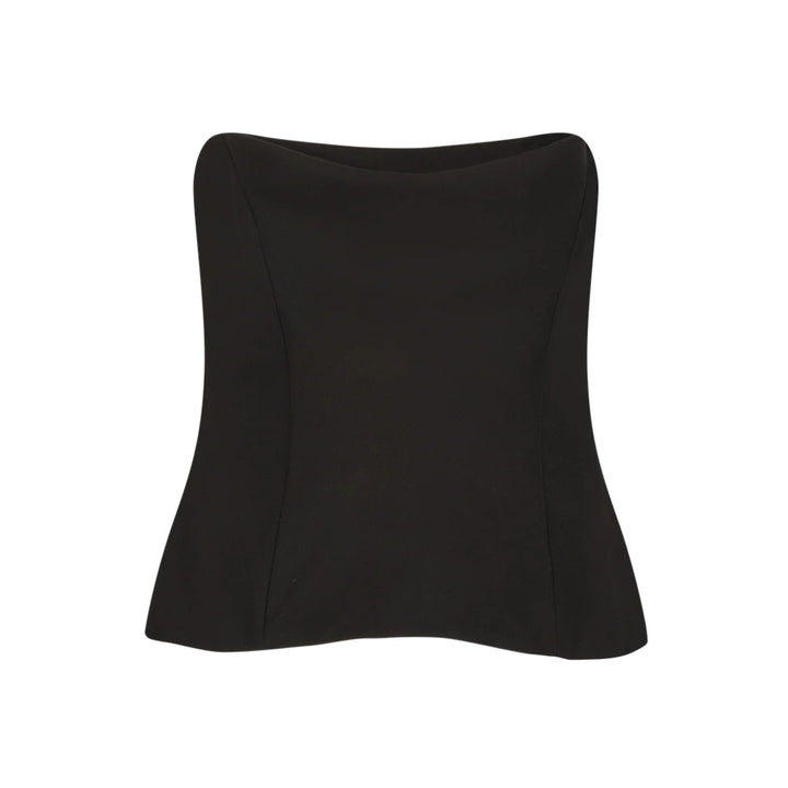 Fluid Crepe Draped Bustier