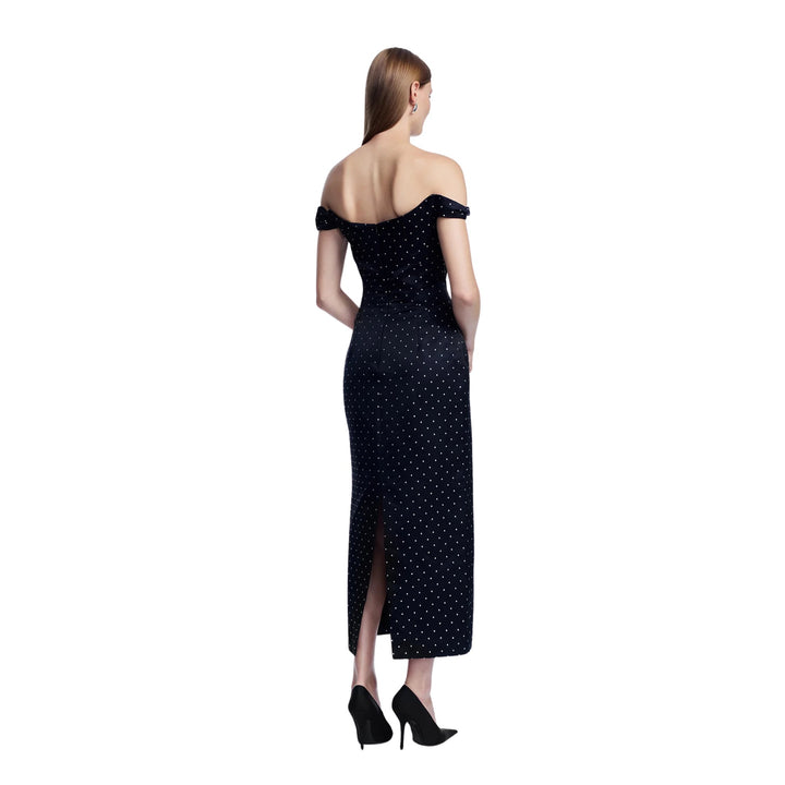 Polka Dot Jacquard Column Dress