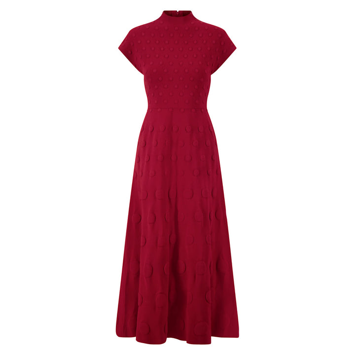 Pucker Dot Knit Dress