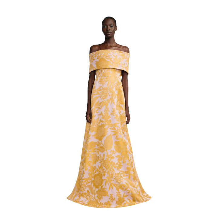 Floral Fil Coupe Deedie Gown