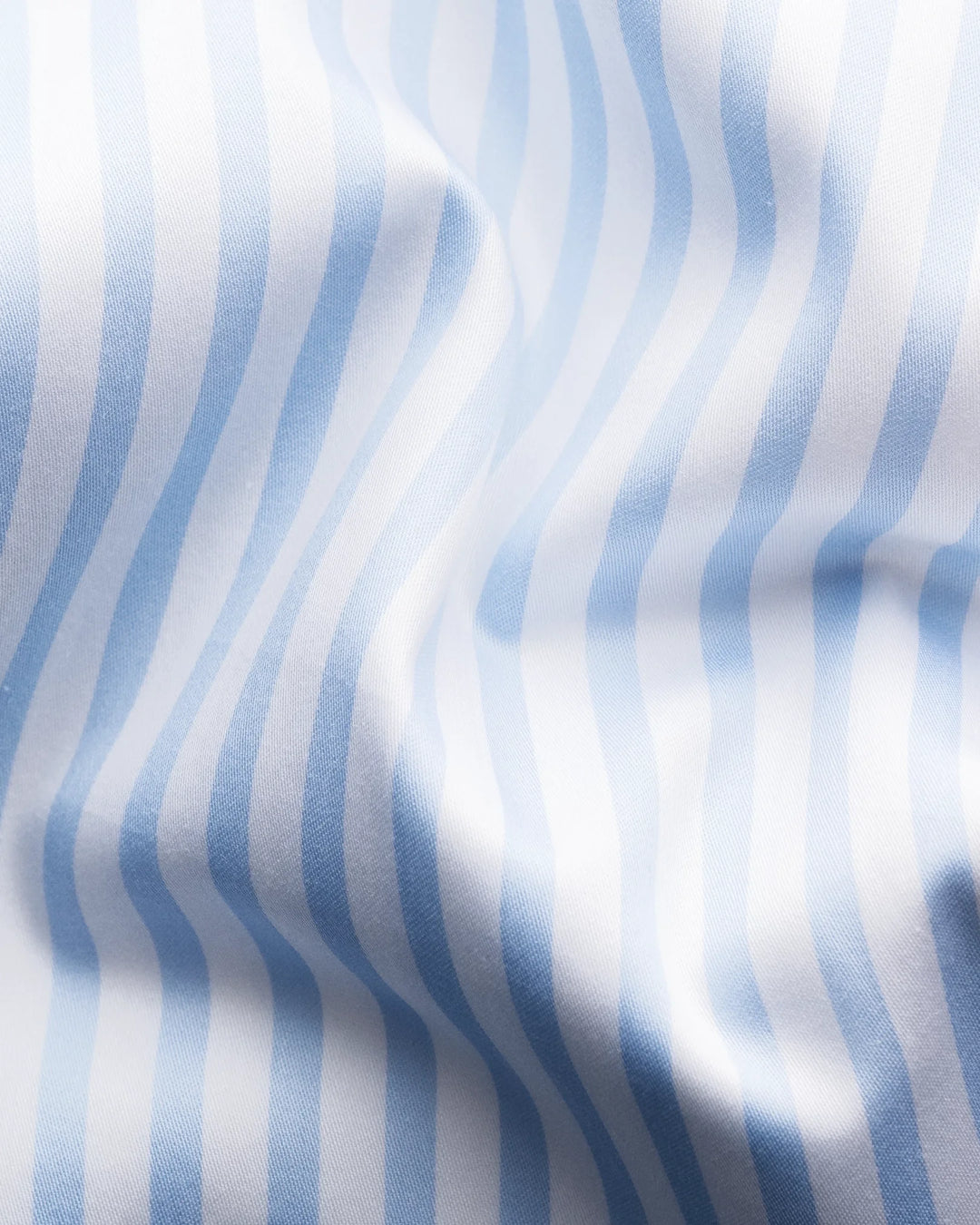 Light Blue Striped Elevated Contemporary Satin Shirt