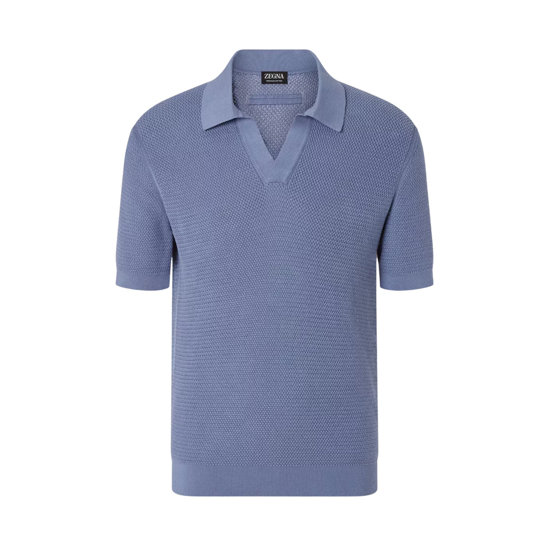 Jacquard Knit Polo in Lilac