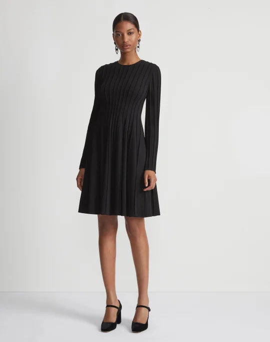 Exposed Seam Long Sleeve Dress