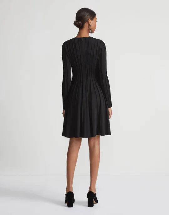 Exposed Seam Long Sleeve Dress