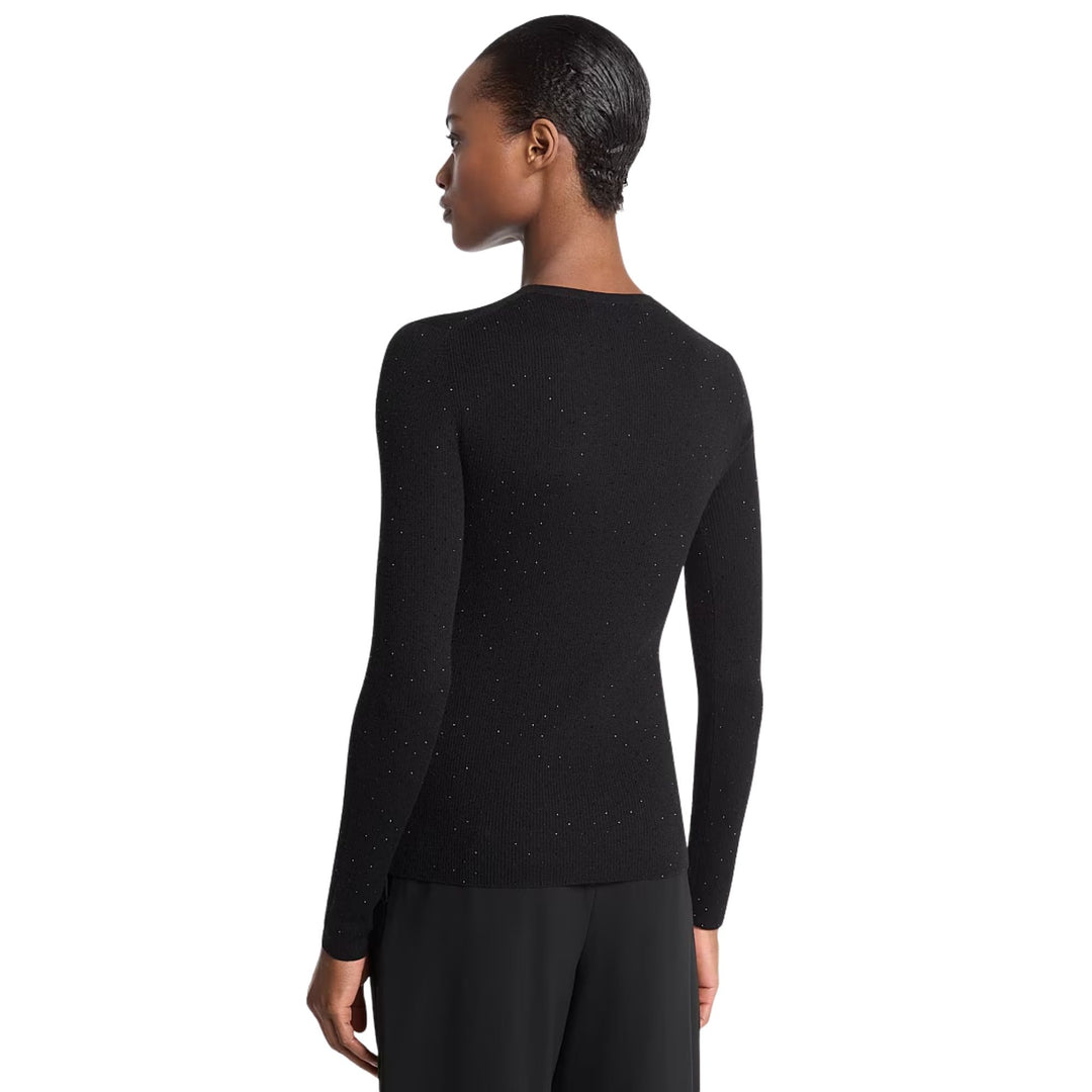 Long Sleeve Crystal Embellished Pullover
