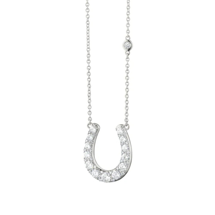 THE HORSESHOE NECKLACE WITH WHITE SAPPHIRES