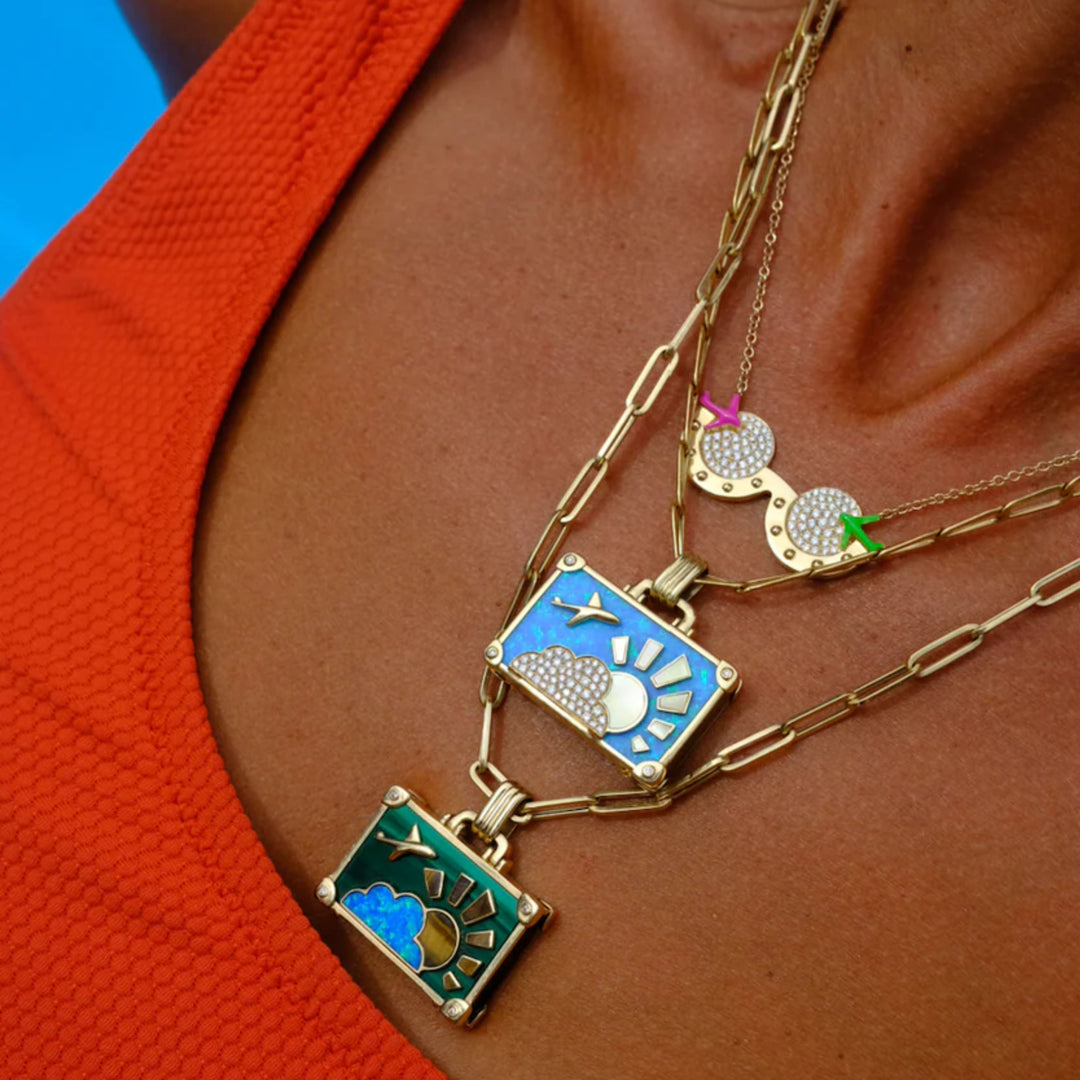 Large Suitcase YG Necklace