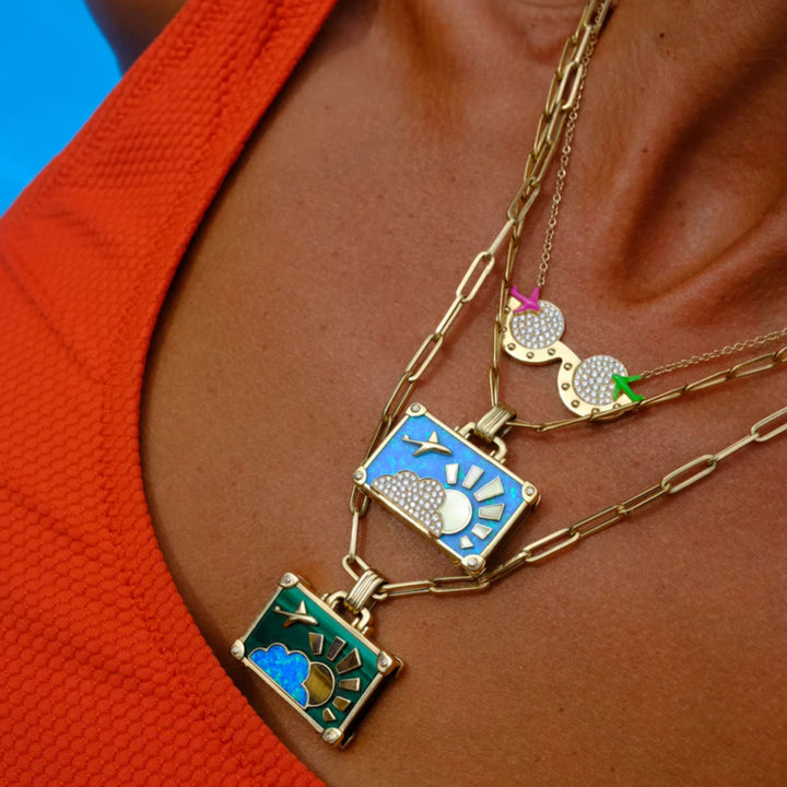 Large Suitcase YG Necklace