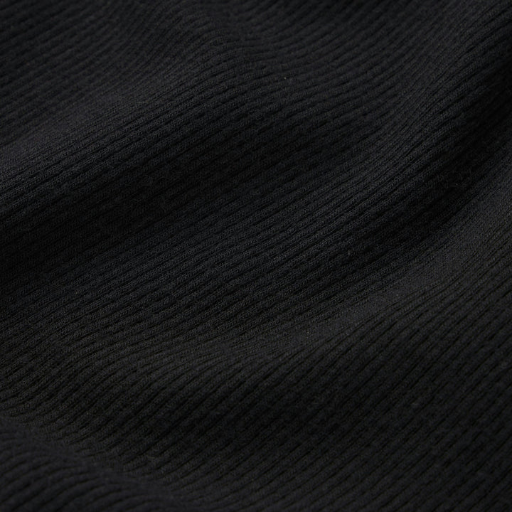 Rib Turtleneck, Black