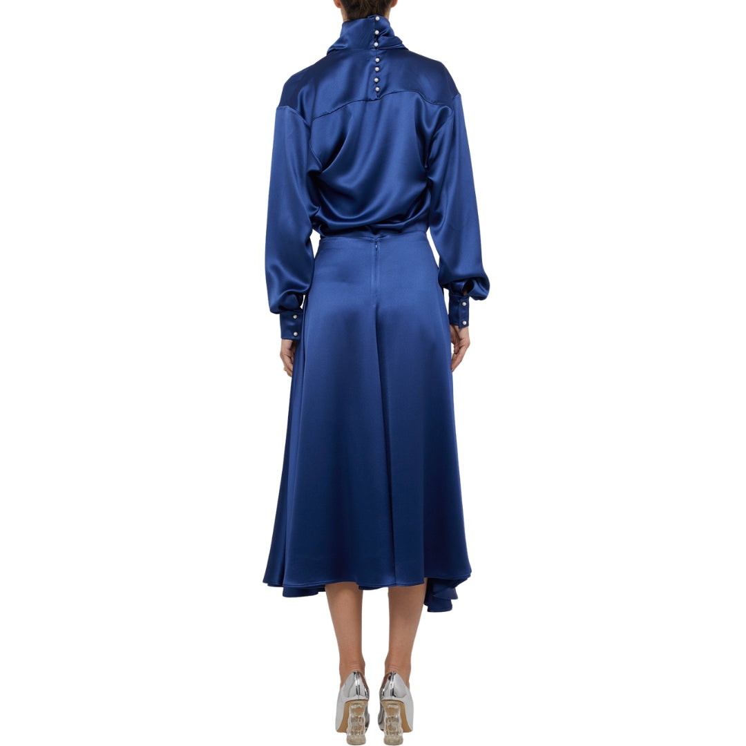 Long Sleeve Blouse in Navy