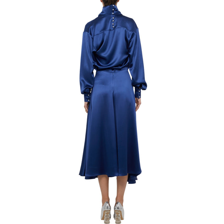 Long Sleeve Blouse in Navy