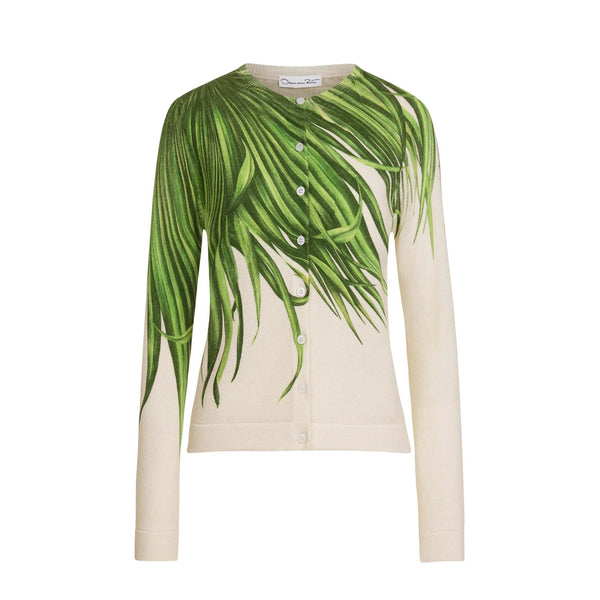 Printed Palm Tree Twinset Cardigan