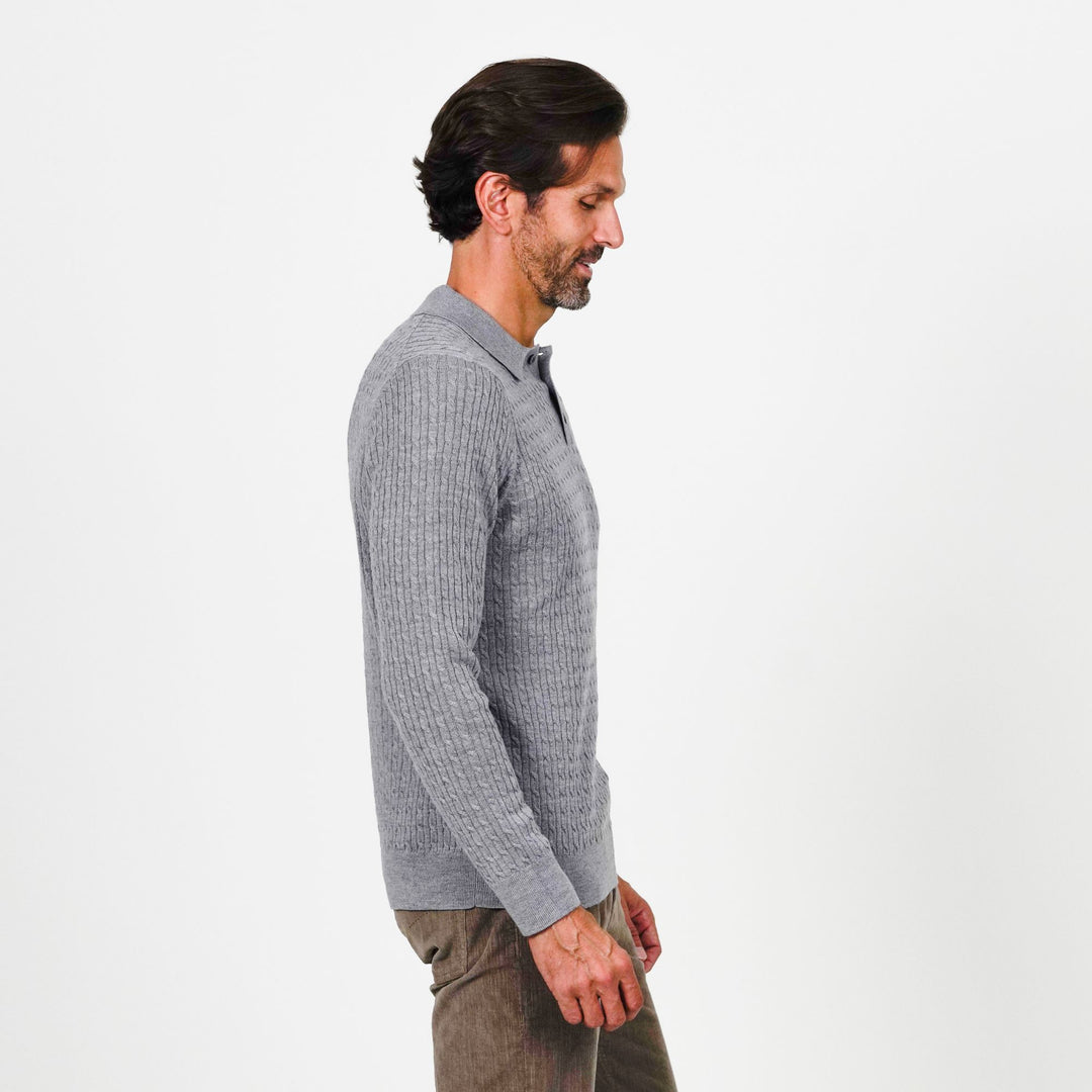 XFine Merino Baby Cable Button Polo