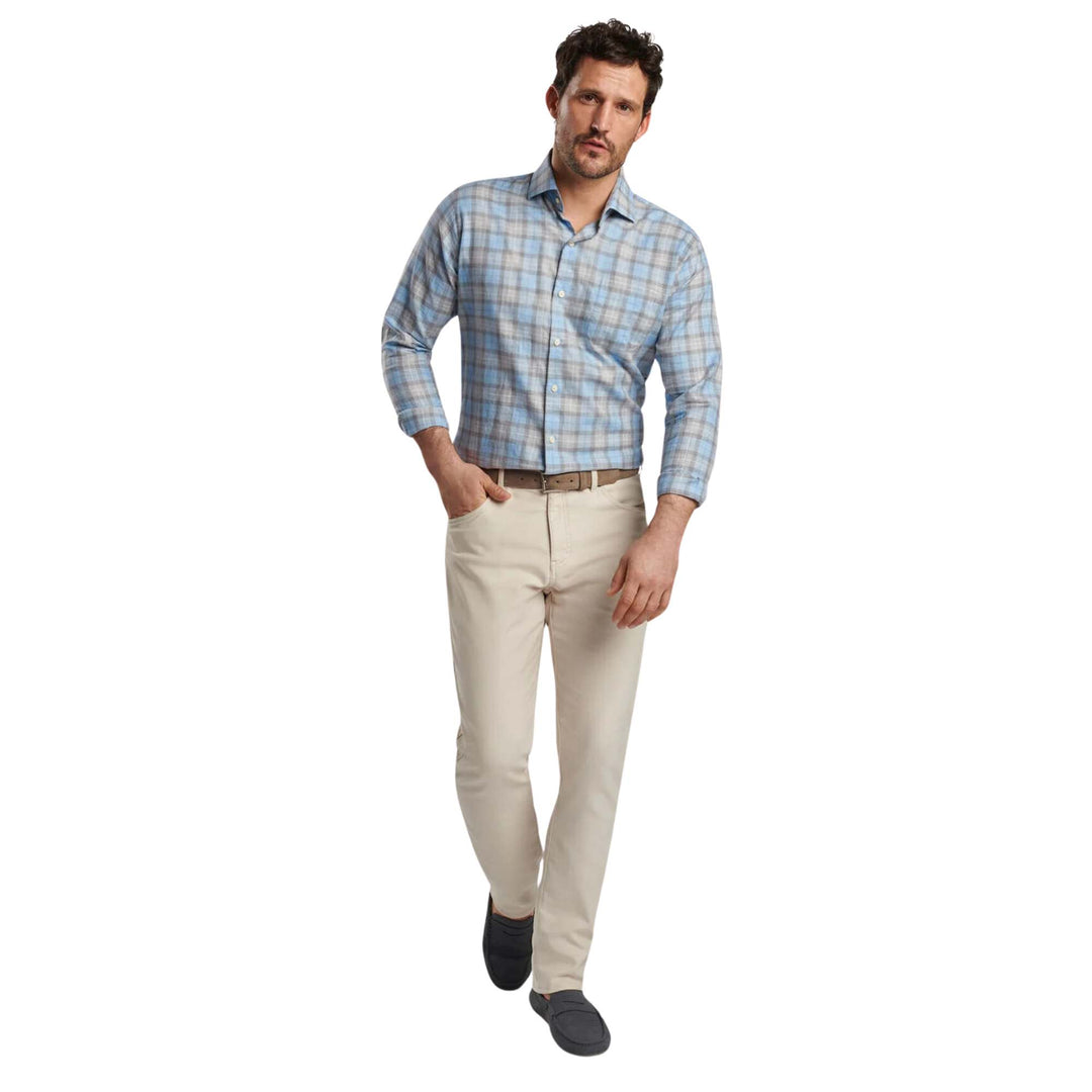 Langley Summer Cotton Sport Shirt - British Grey - XL