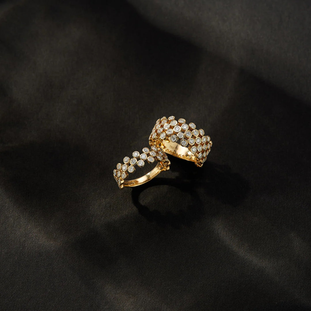 Petite Checker Ring - Size 7 - 1.04ct 18KY