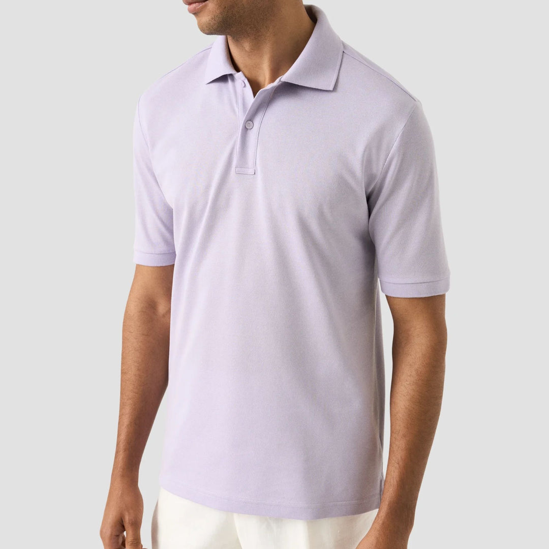 Pima Piqué Polo Shirt in Purple