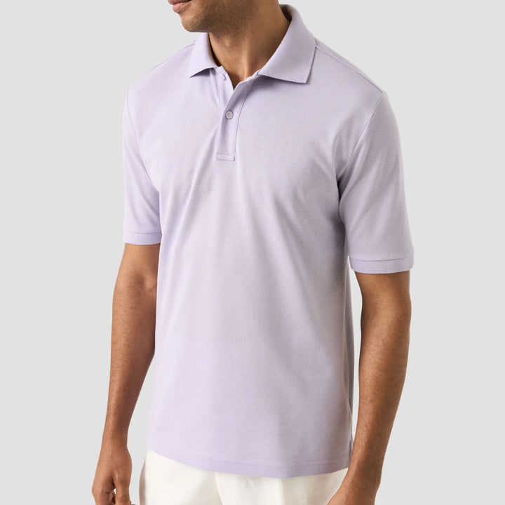 Pima Piqué Polo Shirt in Purple