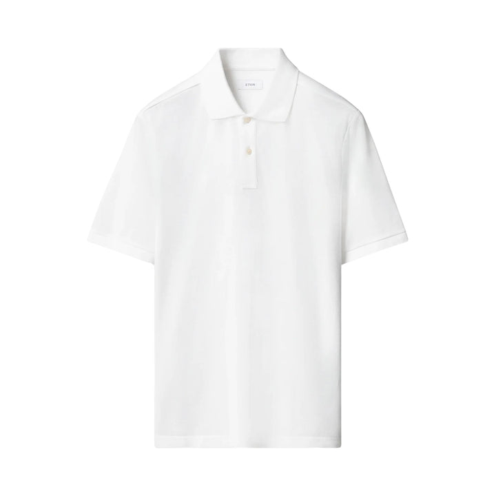 Pima Piqué Polo Shirt in White